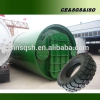 The rubber raw material recycling to oil pyrolysis machine