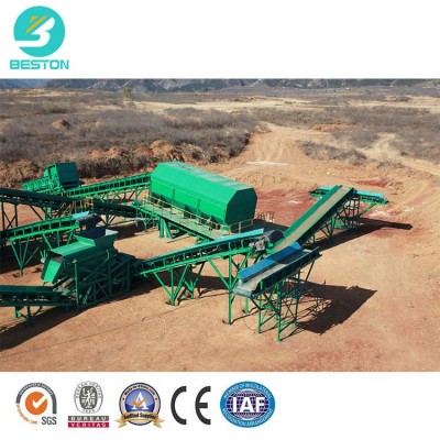 Municipal waste sorting platform for garbage composting machinery