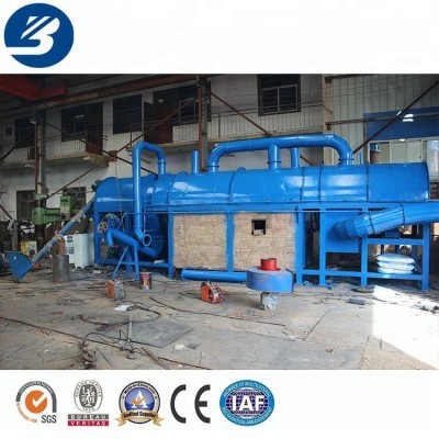 New continuous fire wood briquette carbonization making machine