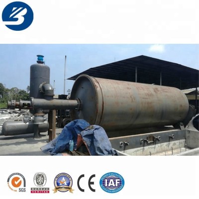 Pyrolysis waste tire recycling to diesel plant environmental device for sale